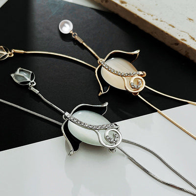 Tulip Natural Cat's Eye Necklace