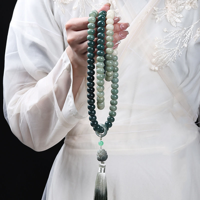 Natural agate hand-held rosary bracelet
