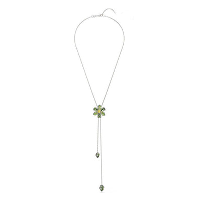 Natural crystal pendant flower necklace