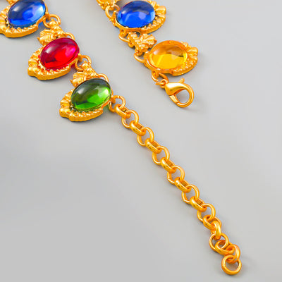 Exaggerated colorful necklace