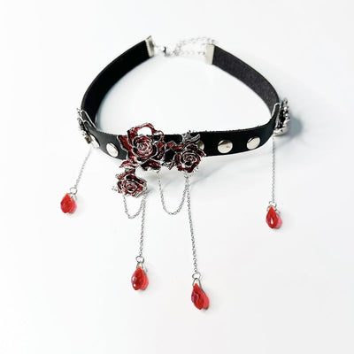 Rose tassel necklace