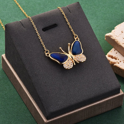 Color-changing butterfly magnetic necklace