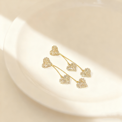 Heart Tassel Earrings