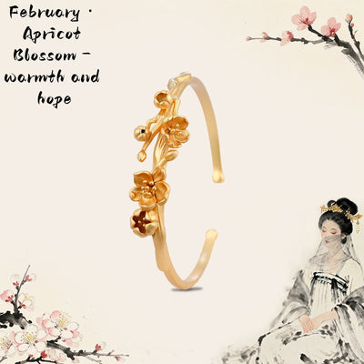 18K Gold Flower Goddess Bangle Series