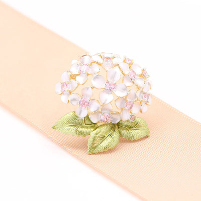 Simple hydrangea brooch
