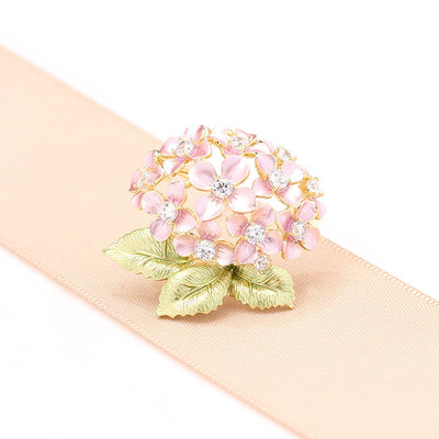 Simple hydrangea brooch