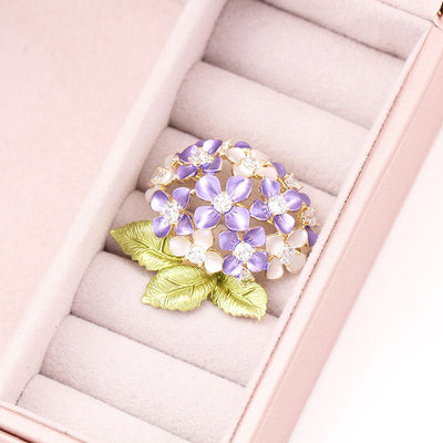 Simple hydrangea brooch