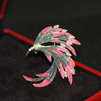 Multicolor Phoenix Brooch
