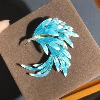 Multicolor Phoenix Brooch