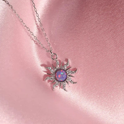 Lucky sun pendant necklace