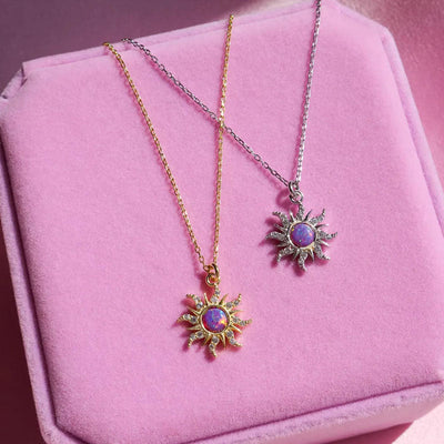 Lucky sun pendant necklace