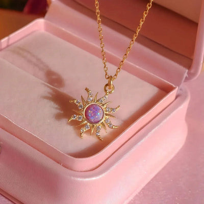 Lucky sun pendant necklace