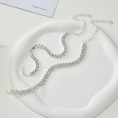 Stacked Rhinestone Anklet