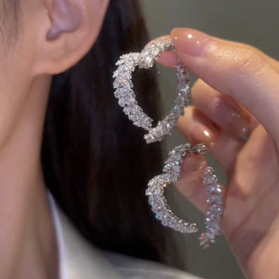 Earrings with full diamonds