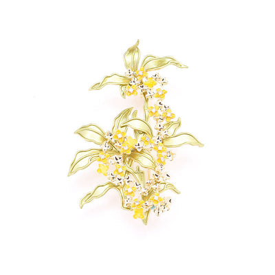 Osmanthus tree brooch