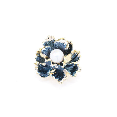 Multi-layered Peony Natural Freshwater Pearl Brooch