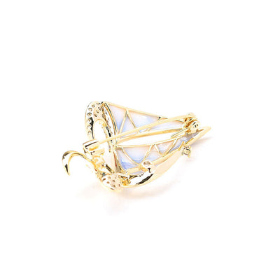 Two-tone sailing brooch