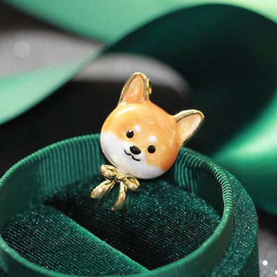 Yellow Shiba Inu Brooch