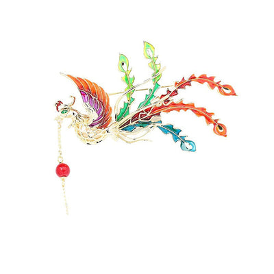 Colorful Phoenix Natural Freshwater Pearl Brooch