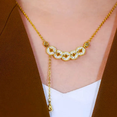 Dragon scale five emperors' coins necklace