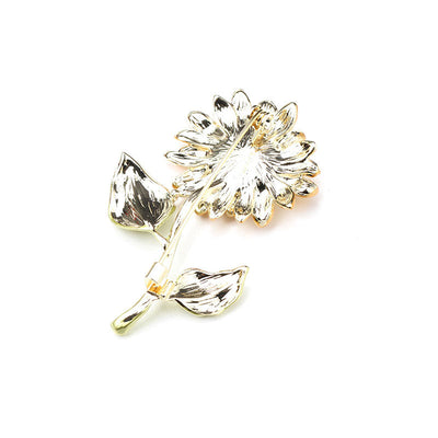 Sunflower flower brooch