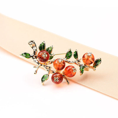 Persimmon Brooch