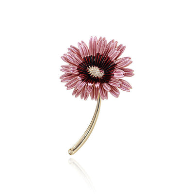 Multi-petal daisy brooch