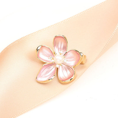 Begonia Flower Natural Freshwater Pearl Brooch