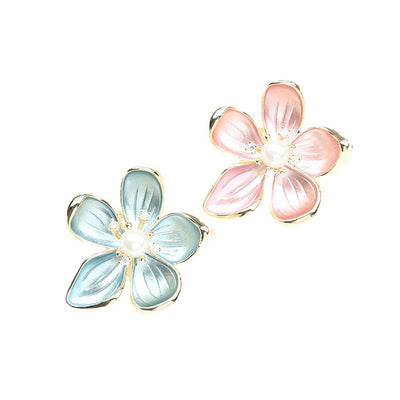 Begonia Flower Natural Freshwater Pearl Brooch