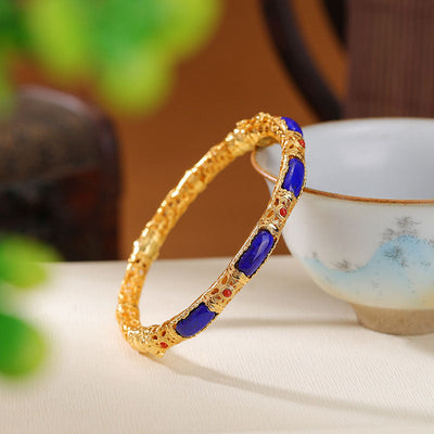 Curled Grass Pattern Hollow Vintage Bracelet