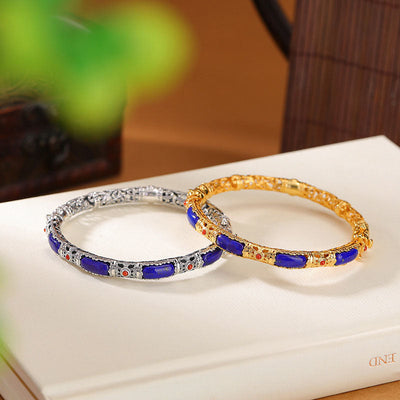 Curled Grass Pattern Hollow Vintage Bracelet