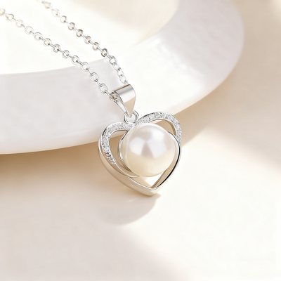 Heart Pearl Necklace