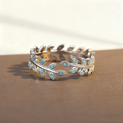 Leaf Turquoise Ring