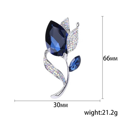 Full diamond tulip brooch