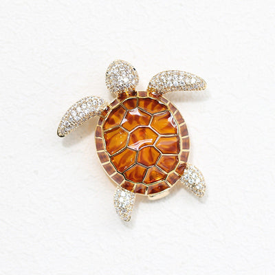 Sea turtle brooch