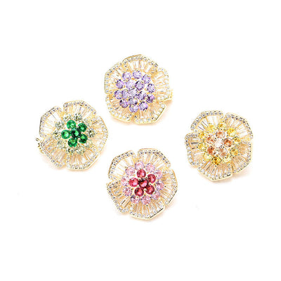 Longevity flower brooch
