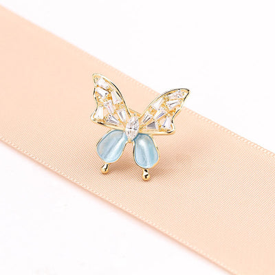 Diamond butterfly brooch