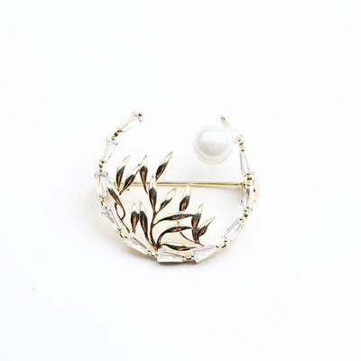 Garland Bamboo Natural Freshwater Pearl Brooch
