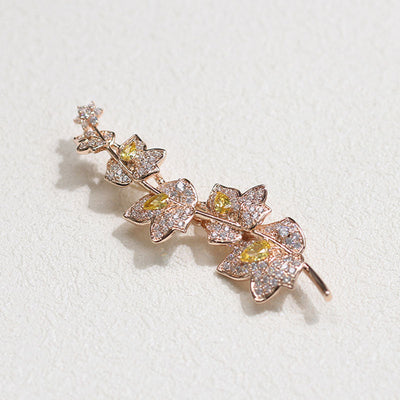 Yellow floral brooch