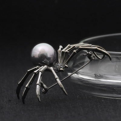 Spider Natural Freshwater Pearl Brooch