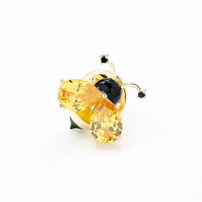 Little Bee Natural Crystal Brooch