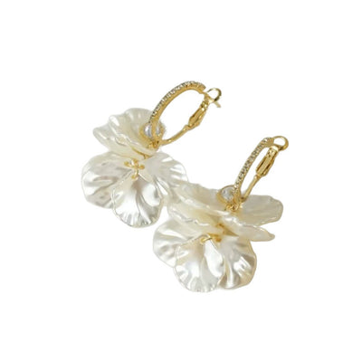 Vintage petal pendant earrings