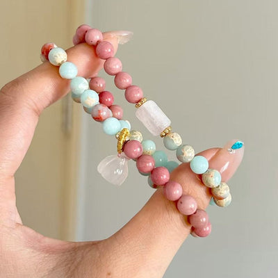 Pink Blue Stone Ballad • Longevity Stone Bracelet