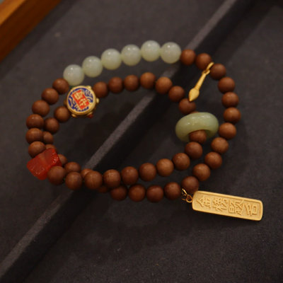 Natural Emerald Jade Stone Pass Every Exam Bracelet
