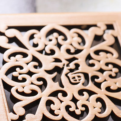 Wooden hollow carved box