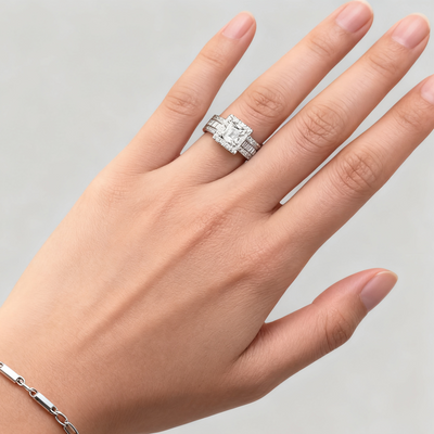 925 silver diamond ring