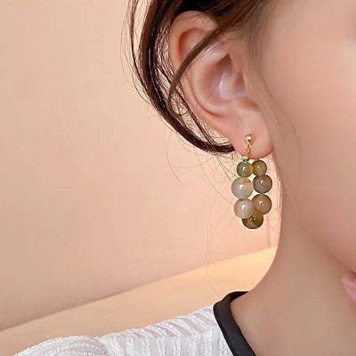 Colorful Natural agate earrings