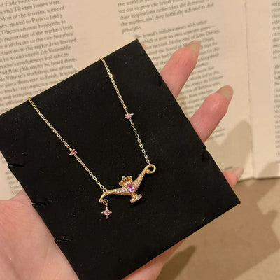 Natural Crystal Necklace with Magic Lamp