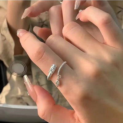 Dragon-shaped open ring