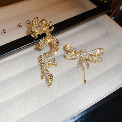 Dragon Brooch with Diamonds